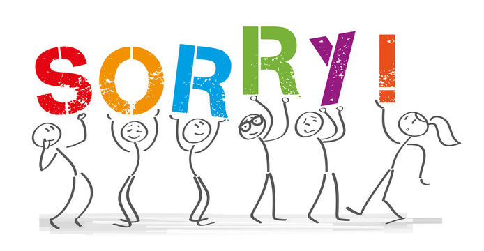 SORRY - People with big colorful letters