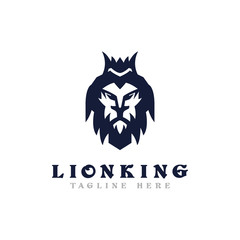 Lion head logo template. Vector illustration