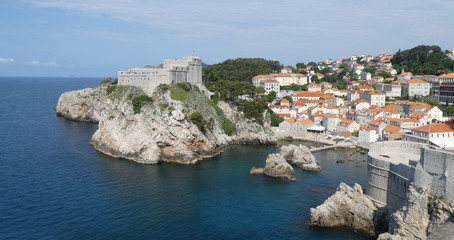 Fototapeta na wymiar Blick auf die Festung von Dubrovnik