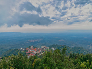 Panoramic view of the village of Piminoro, in Calabria.