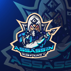 Obraz premium Ninja sport esport gaming mascot logo template for streamer team