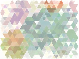 Colorful triangles pattern with a rough texture background. Background texture wall and have copy space for text. Picture for creative wallpaper or design art work.