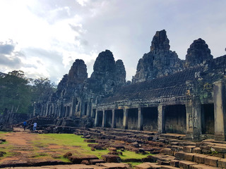 Popular tourist attraction ancient temple complex Angkor Wat