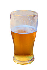Cold beer isolated on white
