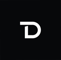 Initial based modern and minimal Logo. DT TD letter trendy fonts monogram icon symbol. Universal professional elegant luxury alphabet vector design