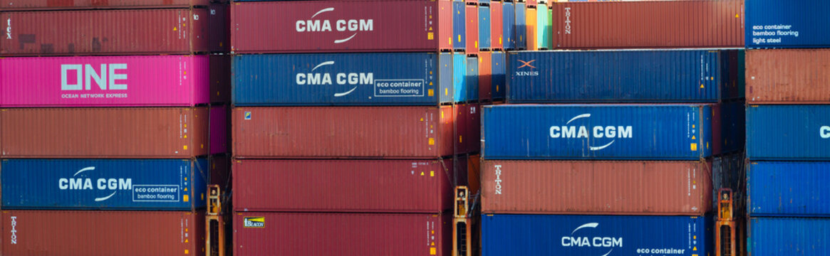 Colorful Freight Containers