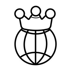 earth globe world king icon
