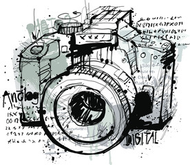 Camera Sketch 2020 - obrazy, fototapety, plakaty