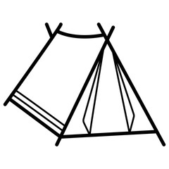 Tourist tent icon vector illustration 