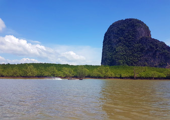 Long boat on water inThailand