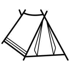 Tourist tent icon vector illustration 
