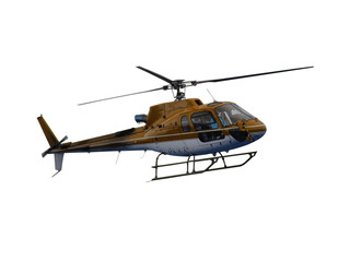Fototapeta premium Helicopter isolated on white