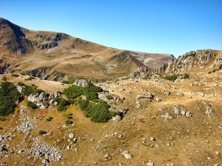 Landscape of mountain and blue sky