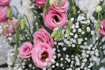Obraz na płótnie Canvas Wedding Flower Detail Closeup Colorful