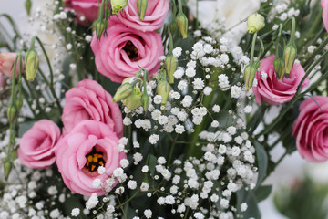 Obraz na płótnie Canvas Wedding Flower Detail Closeup Colorful
