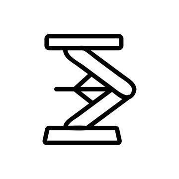 Car jack-screw icon vector. Thin line sign. Isolated contour symbol illustration