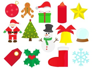 Christmas elements and decoration vector design