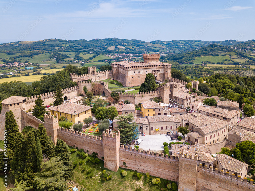 Wall mural Medieval village of Gradara, Italy