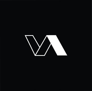 Initial based modern and minimal Logo. AV VA letter trendy fonts monogram icon symbol. Universal professional elegant luxury alphabet vector design