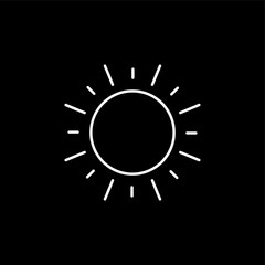 Sun line icon. Sunny weather concept. Forecast climate. Vector Illustration