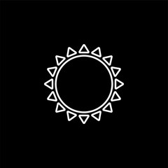 Sun line icon. Sunny weather concept. Forecast climate. Vector Illustration