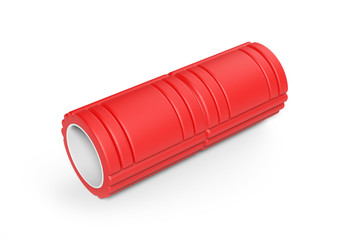 Blank Yoga Fitness Foam Roller For Branding, 3d render illustration.