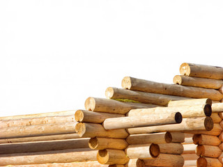 Cottage of log under construction