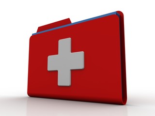 Obraz premium 3d illustration hospital folder