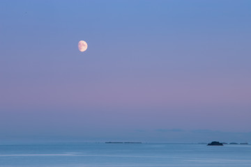 moon over the sea