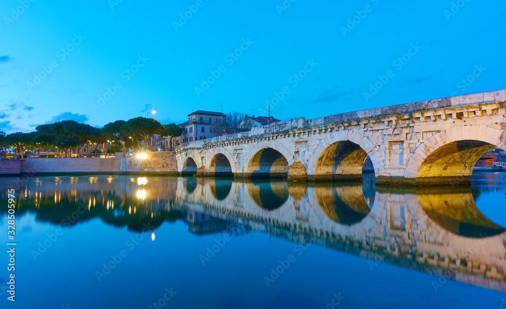 Poster Bridge of Tiberius in Rimini