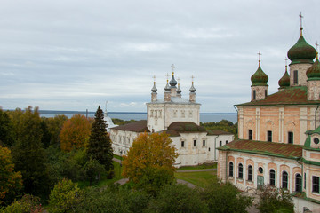 Fototapeta na wymiar Assumption cathedral in Goritsky Monastery. Pereslavl-Zalessky, Yaroslavl Oblast, Russia