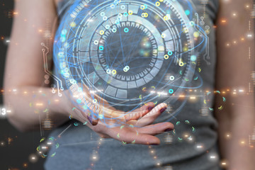 team work connection digital concept .