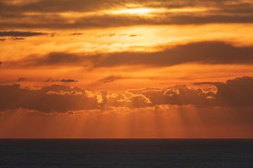 sunset over the ocean