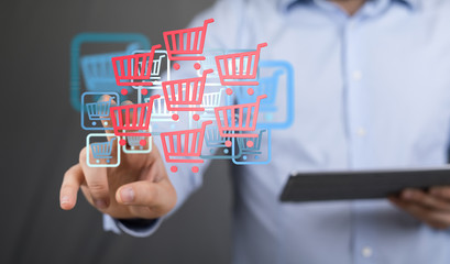 Add To Cart Internet Web Store Buy Online E-Commerce concept.