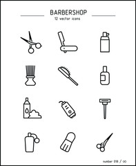 Collection of vector images for hairdresser and beauty salon.