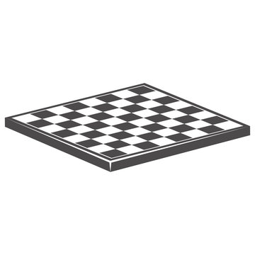 Board Game Of Chess.Chess Board Without Game Pieces Icon In Flat Style.Vector Illustration.