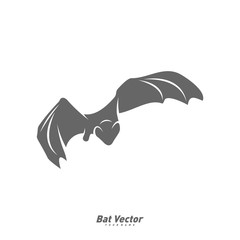Bat logo vector template. Silhouette of bat design illustration