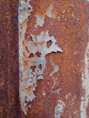 rusty and charred metal texture