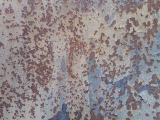 rusty and charred metal texture
