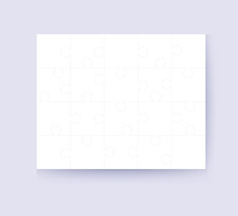 Vector illustration of white puzzle