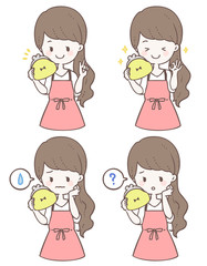 財布を持つ女性