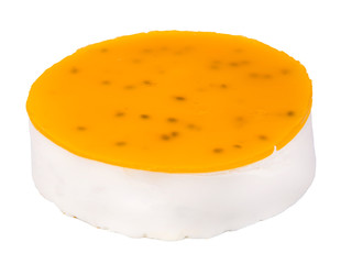 Cheesecake isolated on white background.