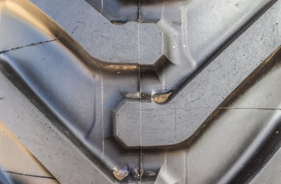 Close up view on deep tire treads at bgi rubber wheels