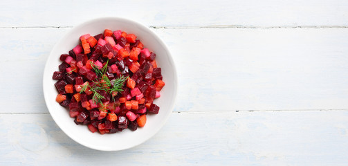 Beet salad in bowl