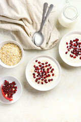 Pomegranate oats porridge