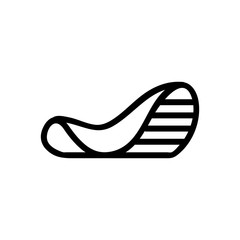 Futuristic city icon vector. Thin line sign. Isolated contour symbol illustration