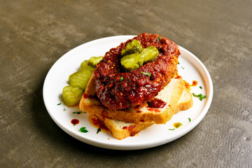 Nashville hot chicken sandwich