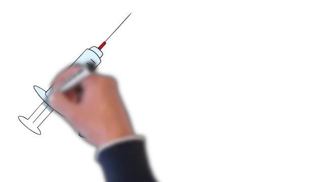 coronavirus et seringue