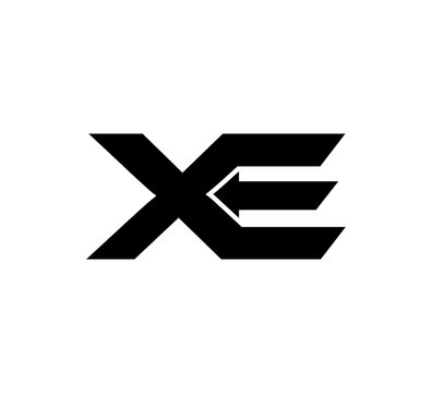 Initial 2 letter Logo Modern Simple Black XE