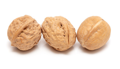 Walnuts isolated on a white background